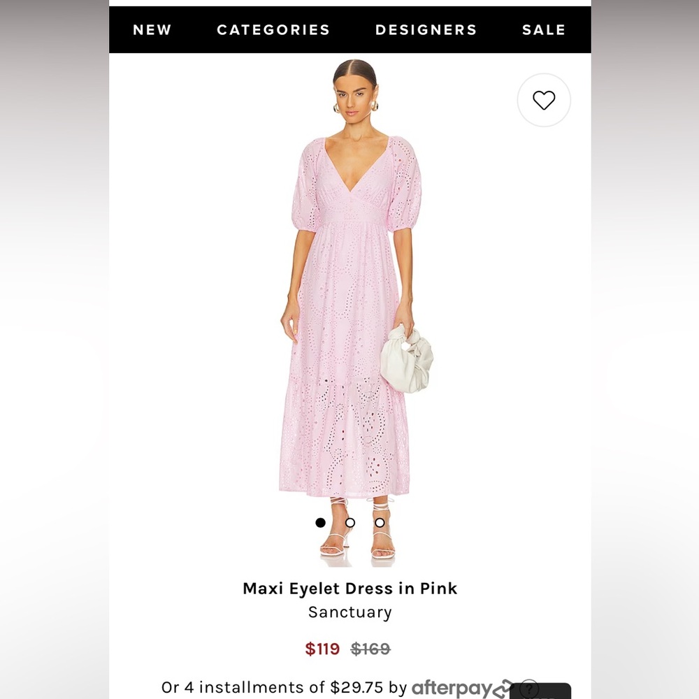 Sanctuary pink maxi dress, size 6